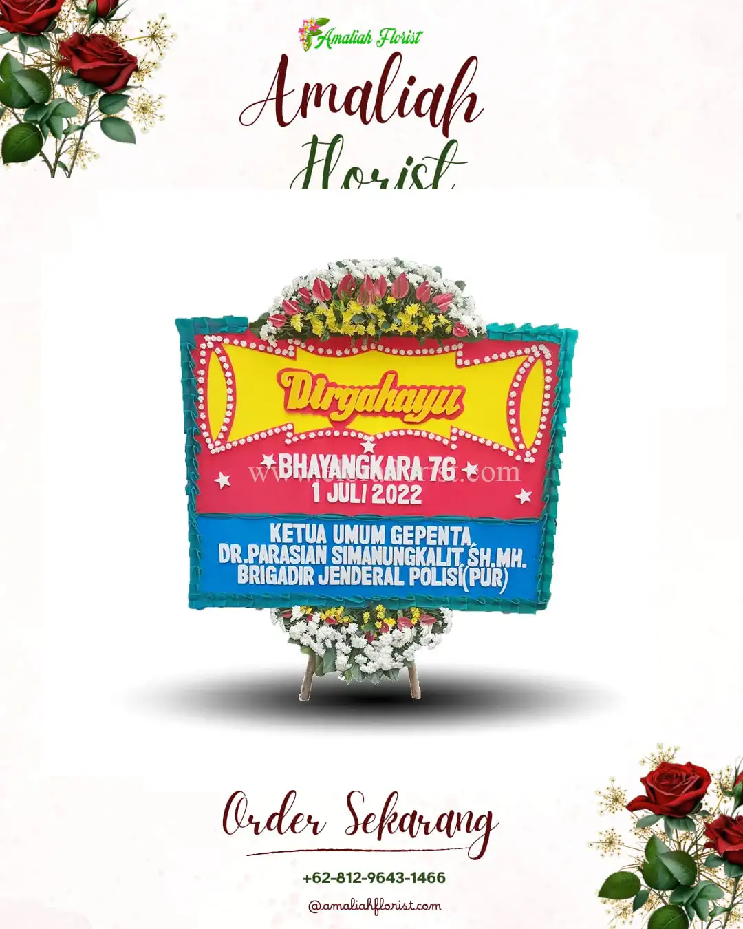 Papan Bunga HUT Ulang Tahun Lembah Bawang